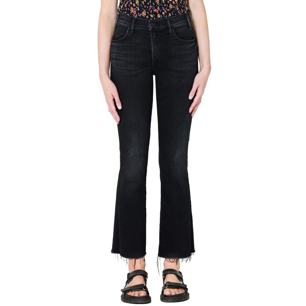 Mother Denim Women’s 27 Jeans Hustler Ankle Fray Straight Stretch Crop Flare